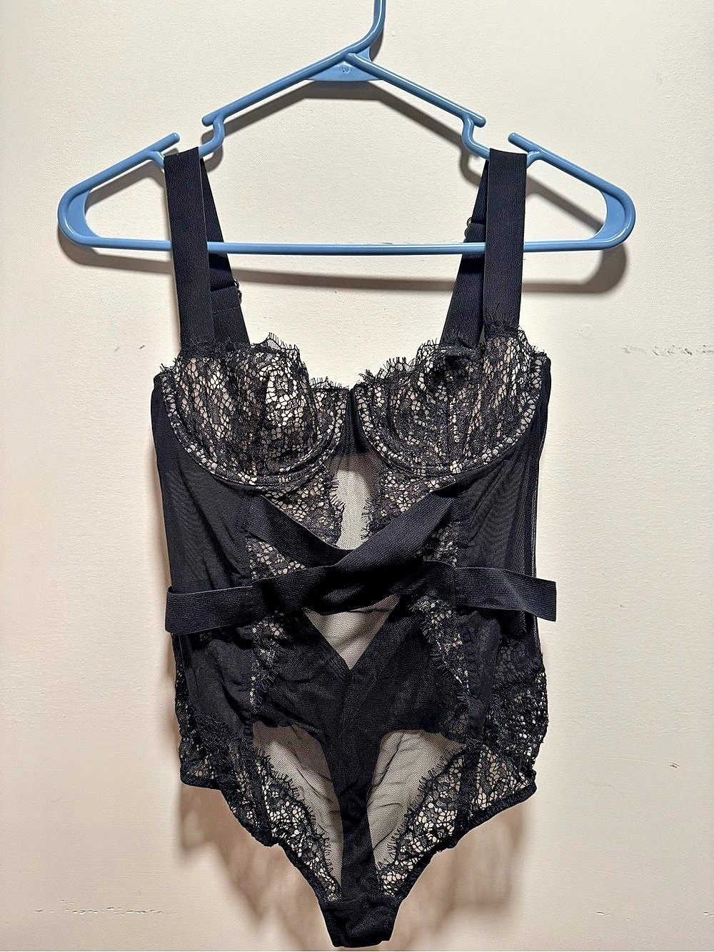 Victoria secret Black Lace Bodysuit Size Small NWT